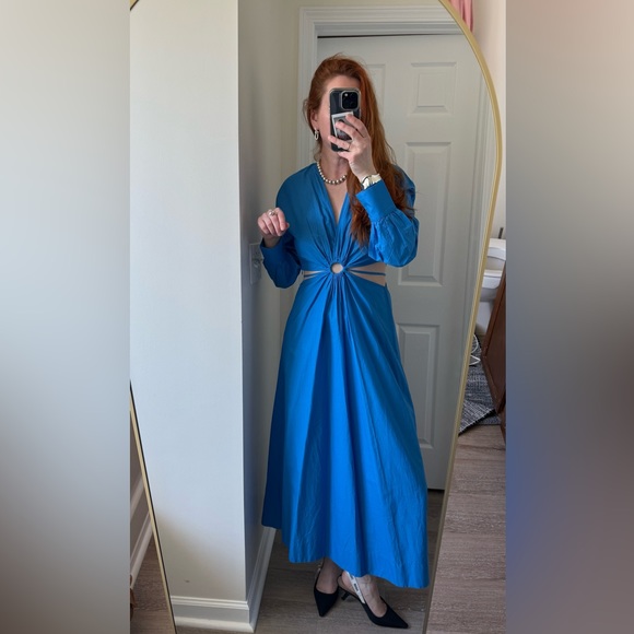 Mango Dresses & Skirts - MANGO NWT Ring Cut Out maxi blue dress size M